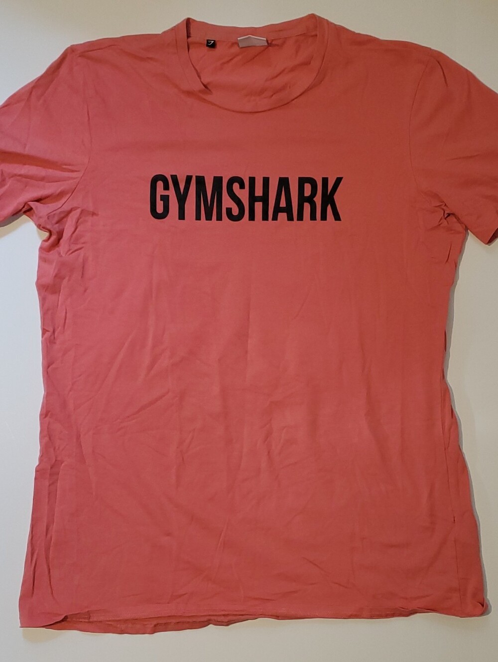 Gymshark Men's Salmon Pink Logo Tee